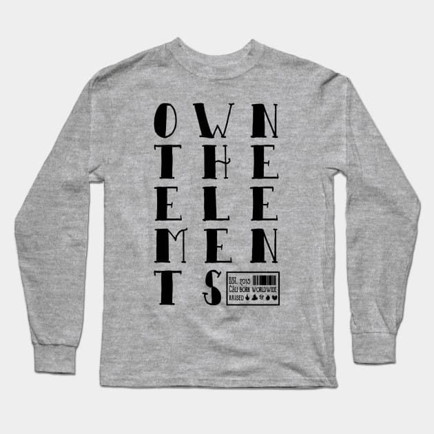 OTE 3x5 Stacked Logo Long Sleeve T-Shirt by OwnTheElementsClothing